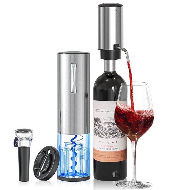 Decanter Aerator Set - A84G-전기 와인 오프너 4-in-1 충전식 와인