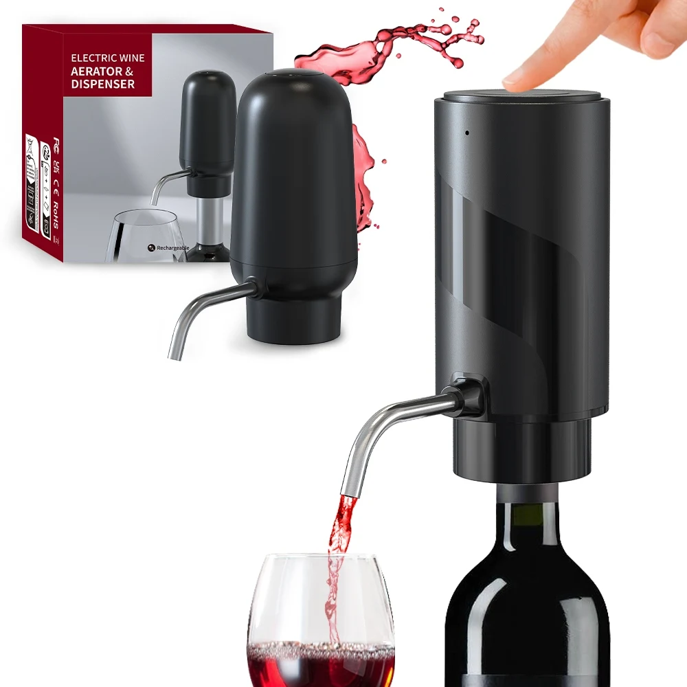 Decanter Aerator Set - 자동 와인 에어레이터 디펜서 충전식 원터치