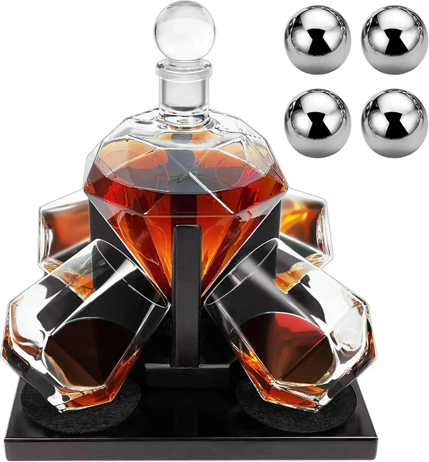 Whiskey Stone Set - 다이아몬드 위스키 디캔터 세트, 다이아몬드 디캔터
