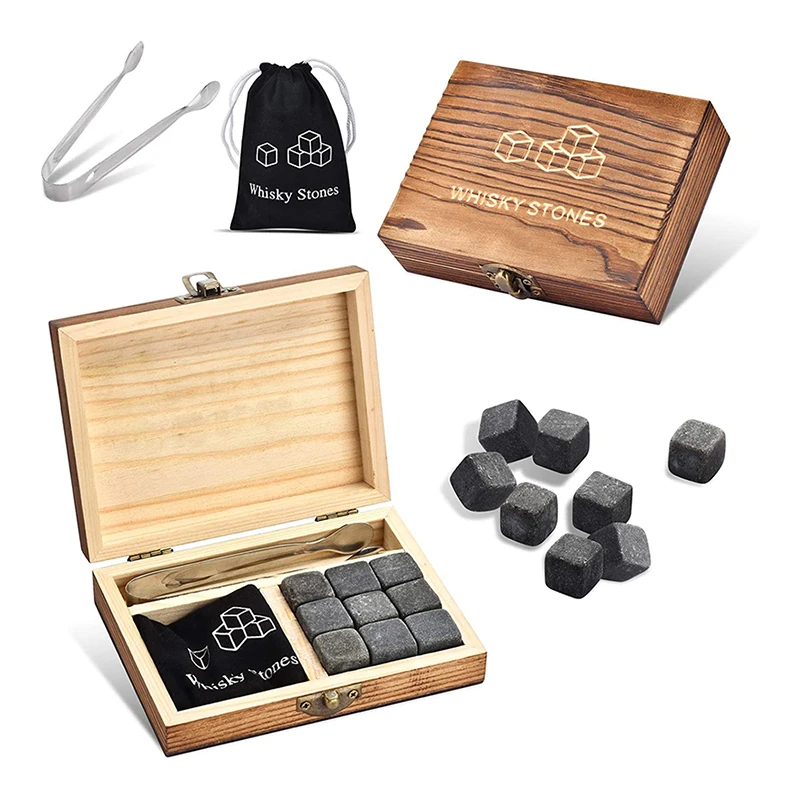 Whiskey Stone Set - 위스키 스톤 선물 세트 9개 천연