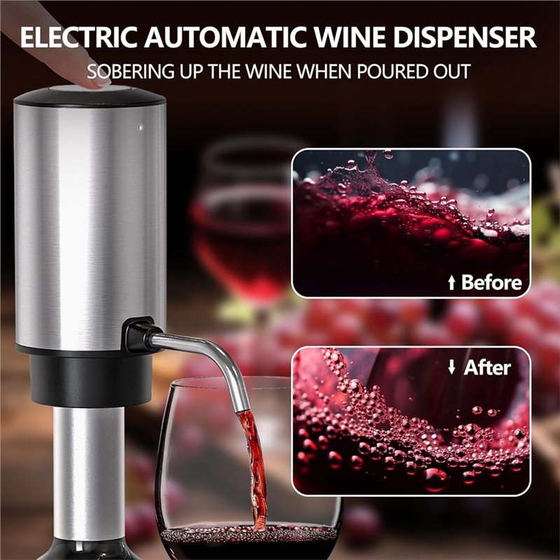 A84G-전기 와인 오프너 4-in-1 충전식 와인 에 - Decanter Aerator Set 리뷰 및 가격
