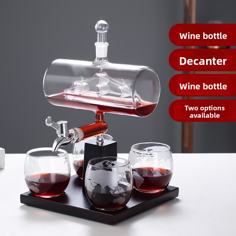 강화 유리 와인 디캔터 가정용 에어레이터 탭 포함 창의 - Decanter Aerator Set 리뷰 및 가격