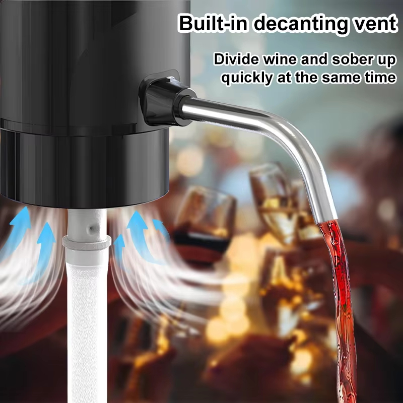 지능형 전기 와인 통풍기 4-In-1 와인 세트 작동  - Decanter Aerator Set 리뷰 및 가격