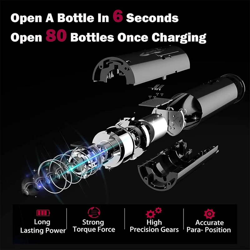 USB 충전식 4-in-1 전동 와인 오프너 세트 (디 - Decanter Aerator Set 리뷰 및 가격