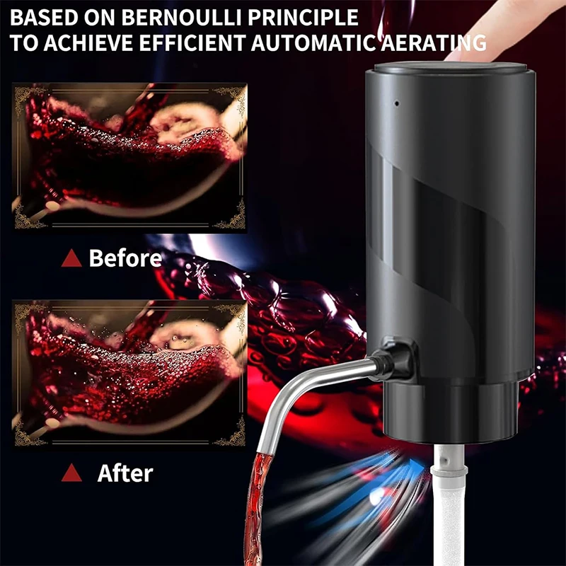 USB 충전식 4-in-1 전동 와인 오프너 세트 (디 - Decanter Aerator Set 리뷰 및 가격