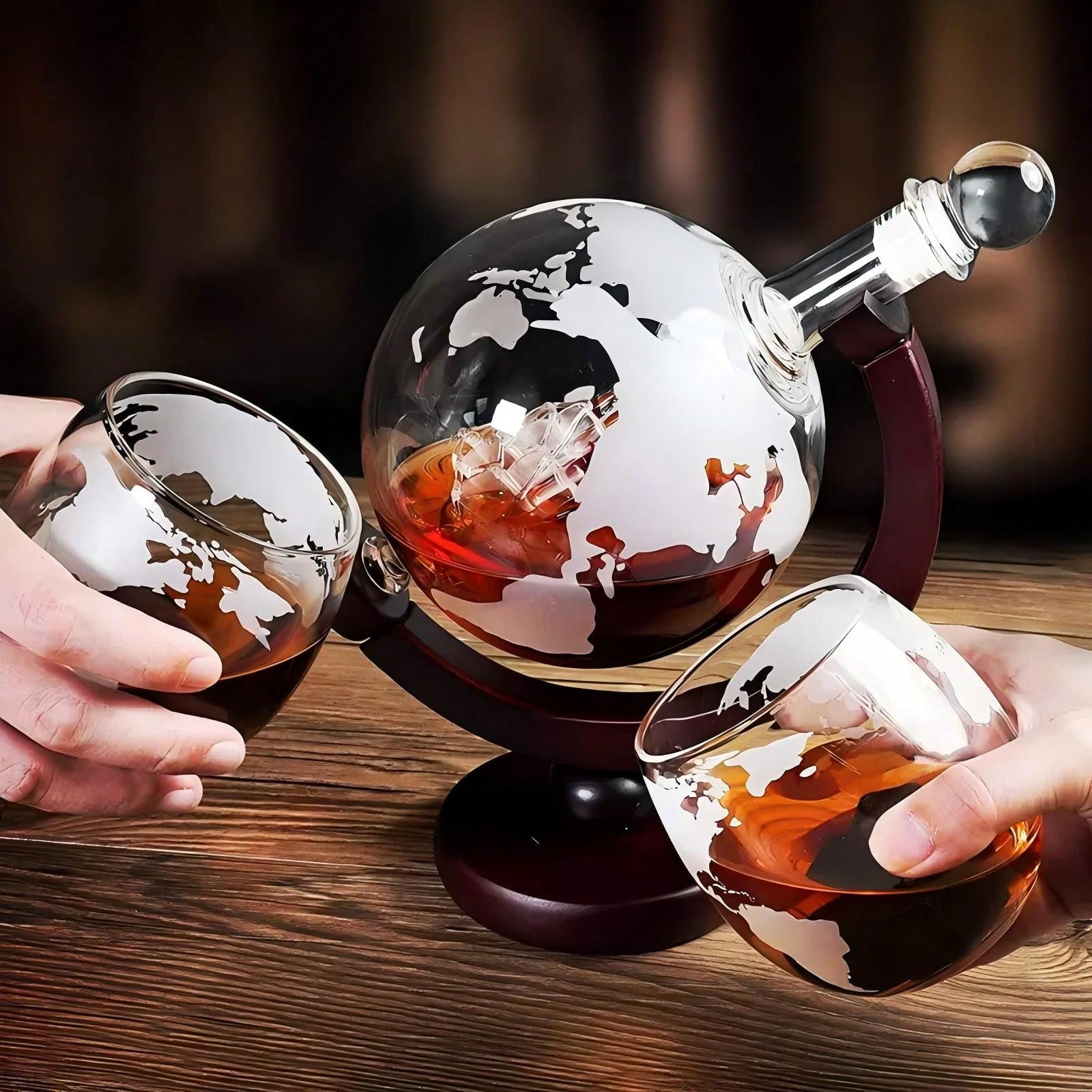 위스키 디캔터 구형 세트(에칭 처리된 위스키 잔 2개  - Decanter Aerator Set 리뷰 및 가격