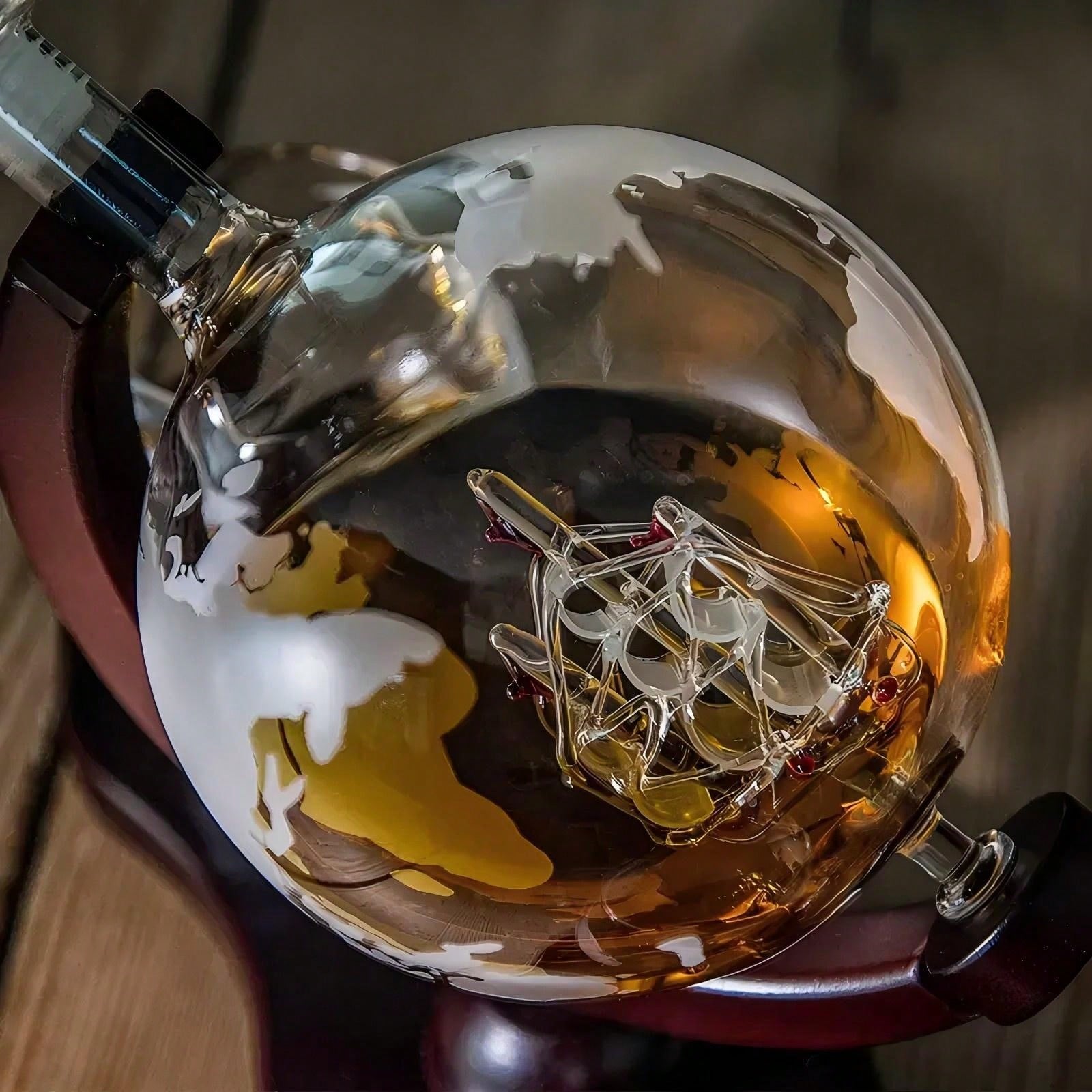 위스키 디캔터 구형 세트(에칭 처리된 위스키 잔 2개  - Decanter Aerator Set 리뷰 및 가격