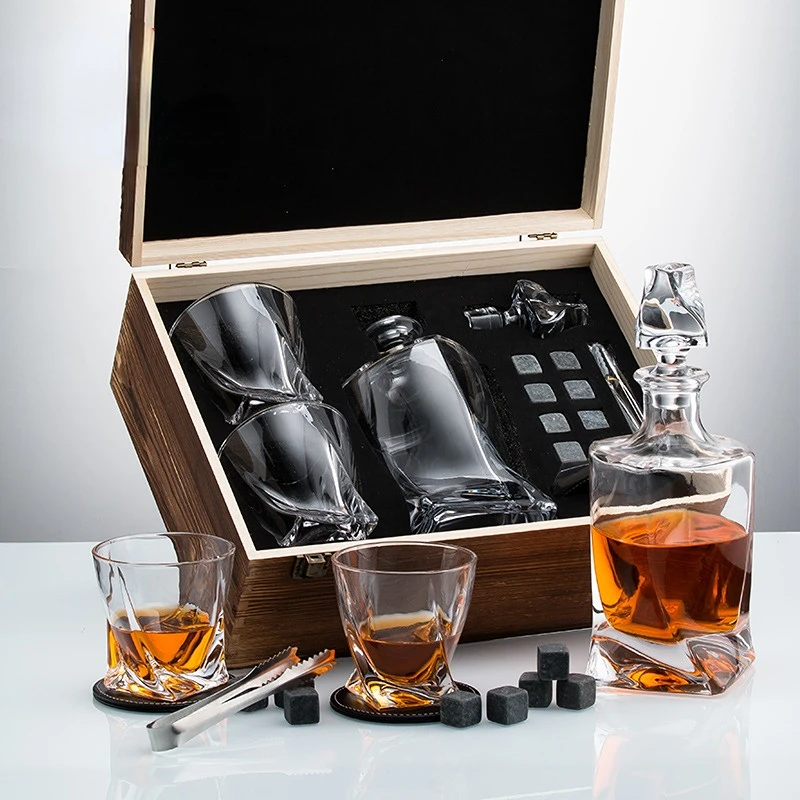 남성용 위스키 디캔터 및 스톤 선물 세트 - 크리스탈  - Whiskey Stone Set 리뷰 및 가격